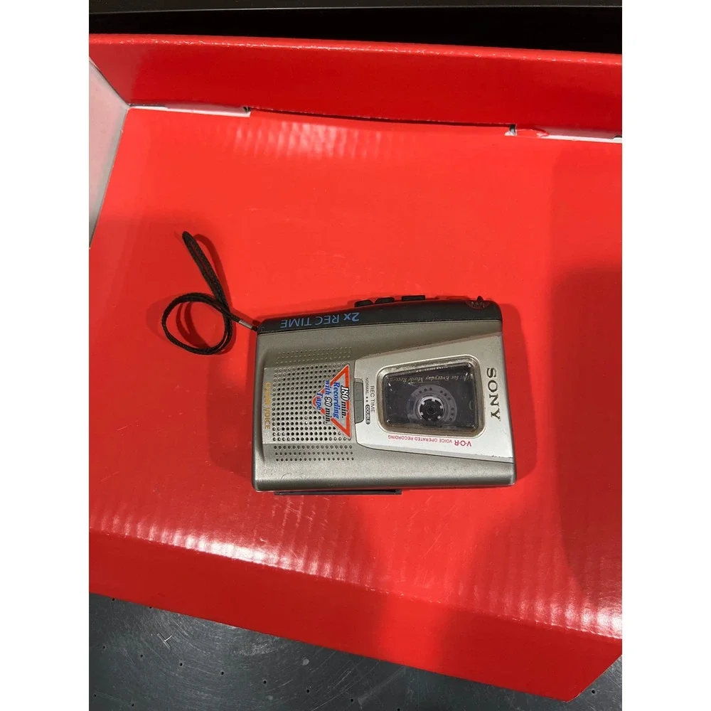 Sony TCM-20DV Cassette-Corder Portable Voice Recorder Silver Black VOR 2x REC